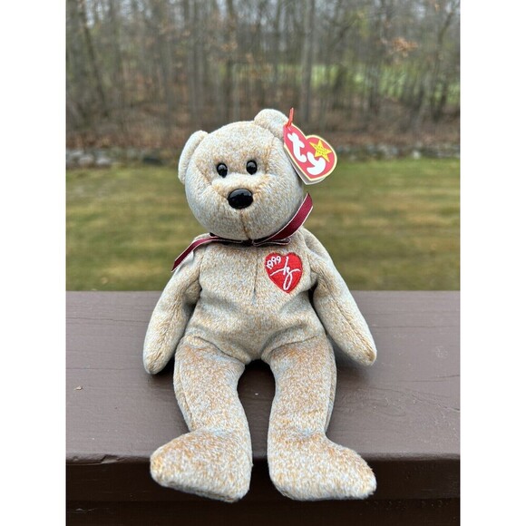 TY 1999 Signature Bear Beanie Baby Handmade in China. - Picture 2 of 8